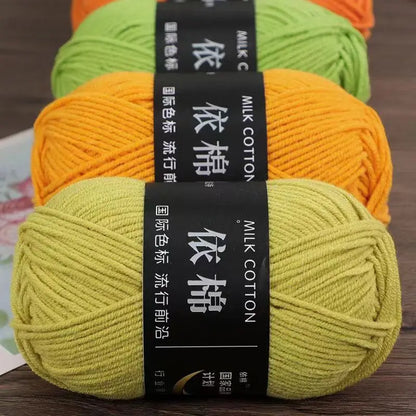 Nouveau 5 pièces 250g lait coton tricot laine fil couture teint Lanas pour Crochet artisanat pull chapeau poupées couture tricot outils