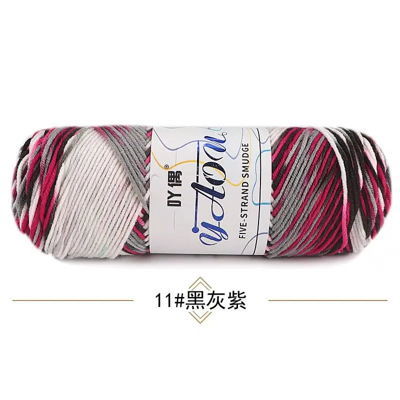 Fil à tricoter à la main en coton au lait coloré, 100g, section teinte au Crochet, ligne de fil, couverture, châle, chapeau, chaussettes, 200 mètres, 1 pièce