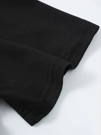 T-shirt à manches courtes et col rond pour homme, Style Simple, décontracté, dessin animé, couleur unie, confortable, pyjama pour la maison, vêtements d'extérieur d'été
