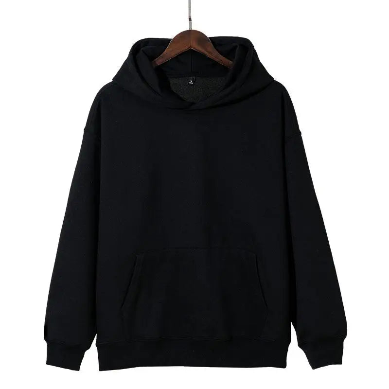 Poids lourd mode hommes sweats à capuche nouveau automne hiver décontracté épais coton hommes haut couleur unie sweat à capuche mâle haut pour femme