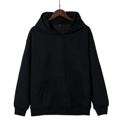 Poids lourd mode hommes sweats à capuche nouveau automne hiver décontracté épais coton hommes haut couleur unie sweat à capuche mâle haut pour femme