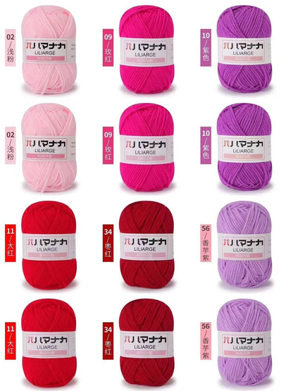 12 pièces 300g fil de lait fait à la main grossier bricolage tissage boule de fil pour pull chapeau écharpe et autres vêtements doux Crochet fil à tricoter