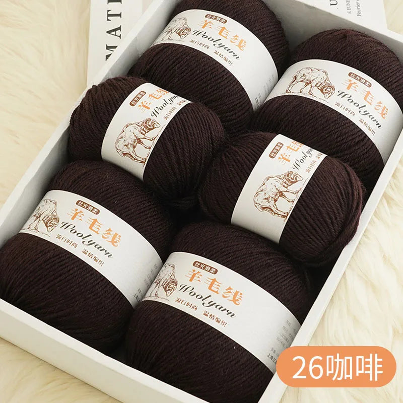 Fil de laine mélangé au Crochet de qualité supérieure, pour pull, écharpe, fil épais, 4 plis, 3 pièces x 100g = 300 grammes
