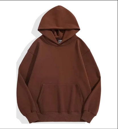 500GSM poids lourd mode hommes sweats à capuche nouveau automne hiver décontracté épais coton hommes haut couleur unie sweat à capuche mâle