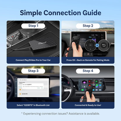 Ottocast Play2Video Pro sans fil pour lecteur multimédia d'origine, système 3 en 1, Netflix & YouTube, Carplay, boîte AI pour VW