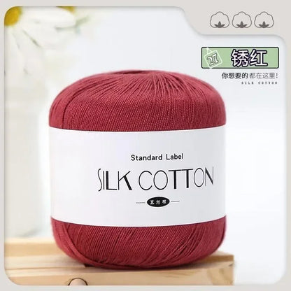Fil à tricoter chaud et doux pour bébé, 50 g/pièce, dentelle de soie, coton, lait, Crochet, tricoté à la main, fournitures pour tricot à la main, point de croix