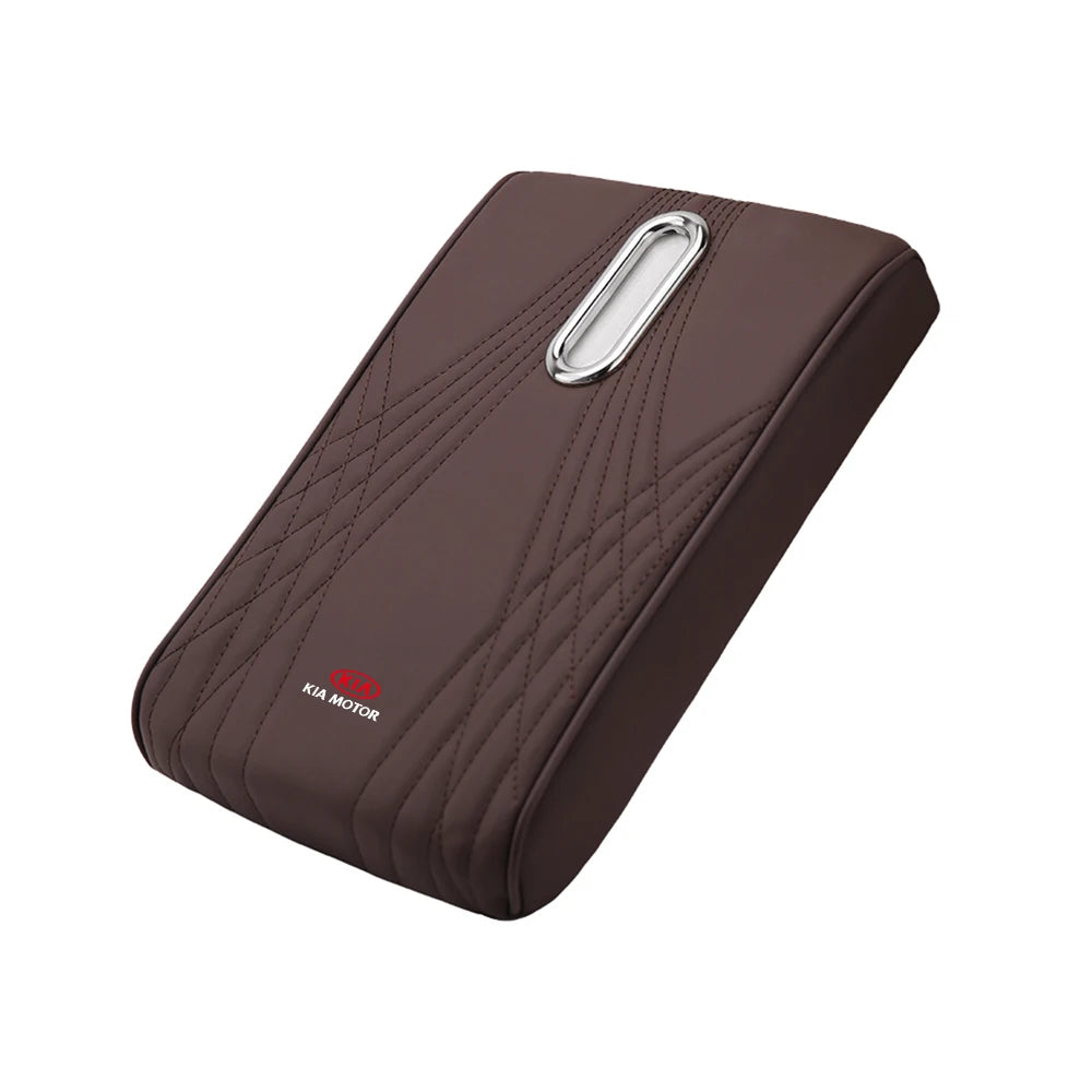 Housse de coussin de Protection pour accoudoir de voiture, 1 pièce, en cuir, pour Kia K1 K2 K3 K4 K5 K6 K7 K9 Stonic Stinger Venga Carens