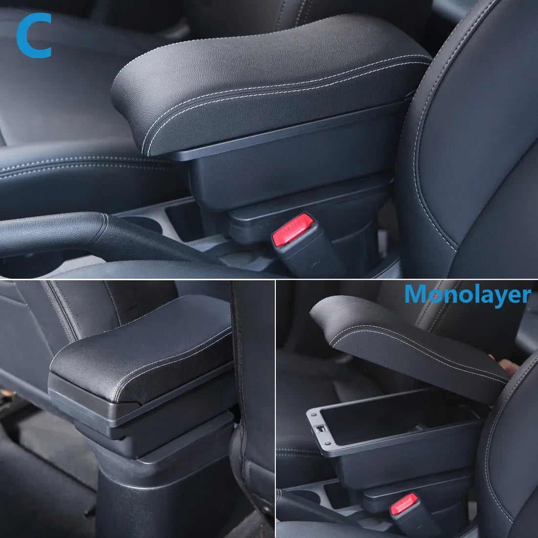 Accoudoir de voiture pour Seat Ibiza, boîte de rangement pour Seat Ibiza 6j Ibiza 6L, pièces de rénovation, accessoires d'intérieur de voiture