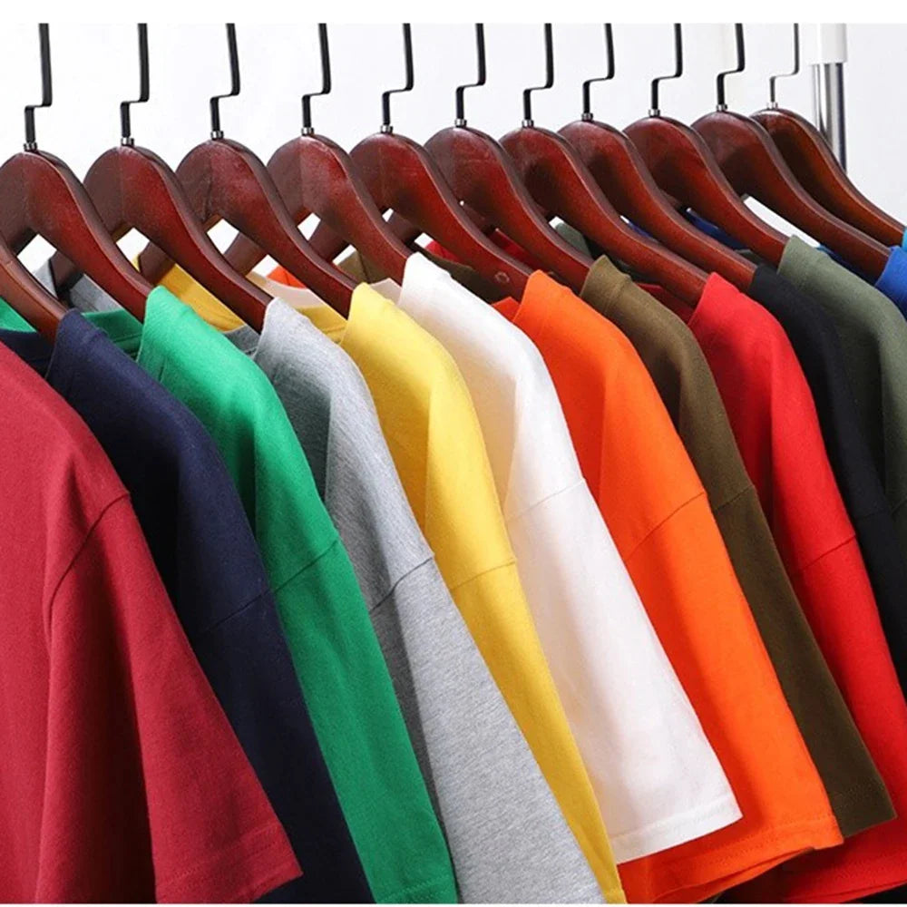 Mode hommes simple couleur unie imprimé à manches courtes été hauts rue mode col rond T-shirt hommes T-shirt ample