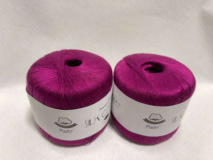 Nouveau 2 pièces noël soie dentelle coton lait Crochet fil bébé tricoté à la main chaud doux fil à tricoter pour le tricot à la main