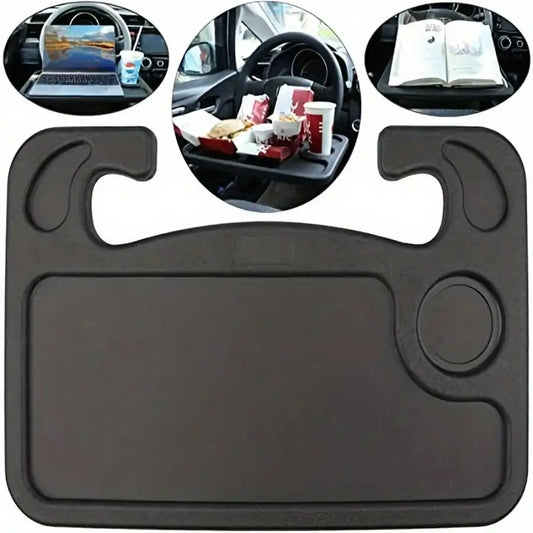 Plateau multifonctionnel pour volant de voiture, bureau et plateau 2-en-1 pour ordinateurs portables et repas, adapté aux ordinateurs portables et aux repas.
