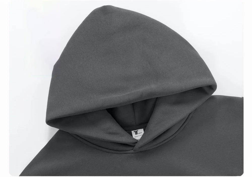 Poids lourd mode hommes sweats à capuche nouveau automne hiver décontracté épais coton hommes haut couleur unie sweat à capuche mâle haut pour femme