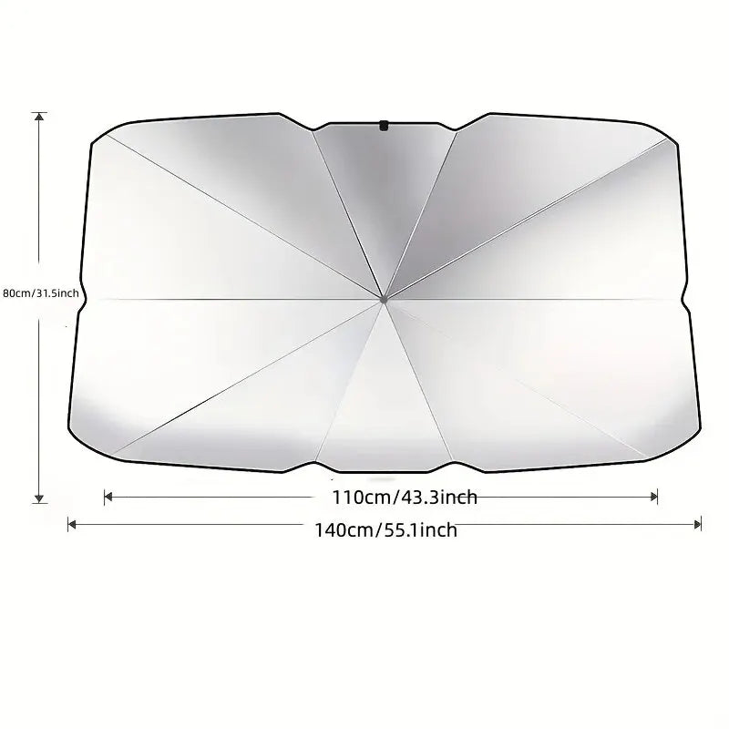 Pare-soleil pliable pour pare-brise avant de voiture, Protection UV/résistant à la chaleur, pare-soleil universel pour la Protection du tableau de bord