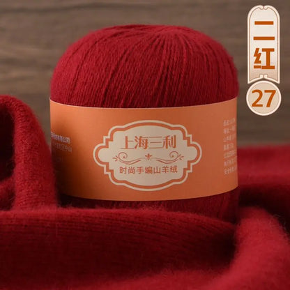 Fil de cachemire mongol chaud 100 g/ensemble, 3 plis, pour pull, gants, Crochet, écharpe à tricoter, fil de laine, doux pour la peau, uni, 100%