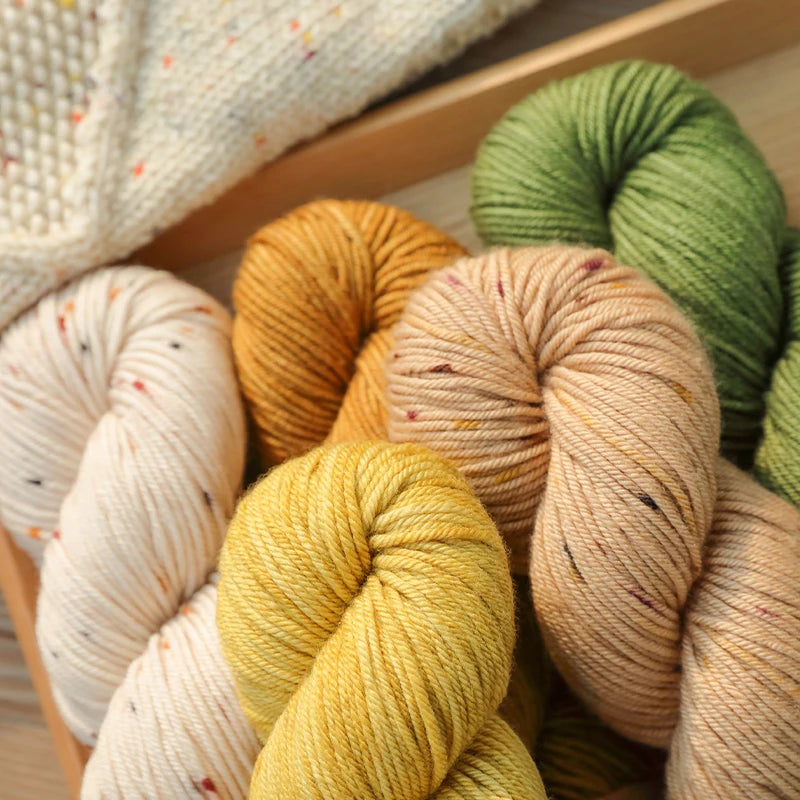 Fil de laine mérinos, tricot au Crochet, doux, teint à la main, chapeau DK tissé, fil arc-en-ciel pour bébé, 100g/écheveau