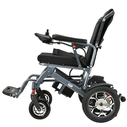 Fauteuil roulant électrique motorisé en aluminium, Joystick léger et Portable automatique, fauteuil roulant électrique pour personnes âgées handicapées