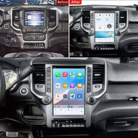 Autoradio 12,1 pouces pour Dodge RAM 2018-2020, lecteur multimédia, unité principale, GPS, navigation, CarPlay sans fil, 4G WIFI