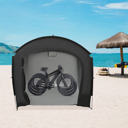 Abri de rangement de vélo pour 1-4 vélos, tente d'abri de vélo Portable et étanche 220x150x185cm, couverture de pare-soleil pliable en tissu Oxford 210D
