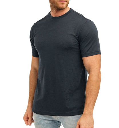 T-Shirt 100% laine mérinos pour hommes, chemises mérinos, Sport, léger, couche de Base, randonnée, maillot de corps doux et respirant
