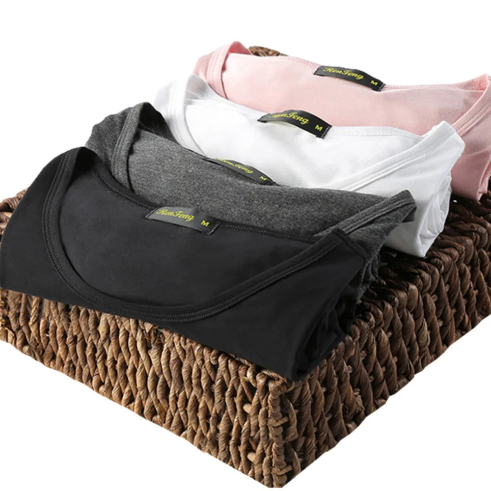 T-Shirt en Fibre de Bambou pour Homme, Confortable, Respirant, Col Ras du Cou, Slim, Manches Courtes, Solide, Décontracté, Été, Lot de 5