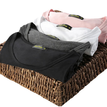 T-Shirt en Fibre de Bambou pour Homme, Confortable, Respirant, Col Ras du Cou, Slim, Manches Courtes, Solide, Décontracté, Été, Lot de 5