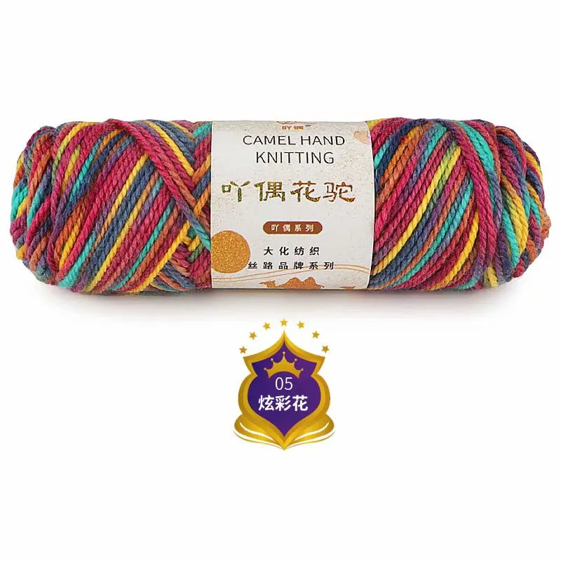 Fil de Barrage pour Ogo Tricot en Coton Mélangé, Peigné, Crochet Arc-en-ciel, DIY, Pull, Chapeau, 3mm, 100g