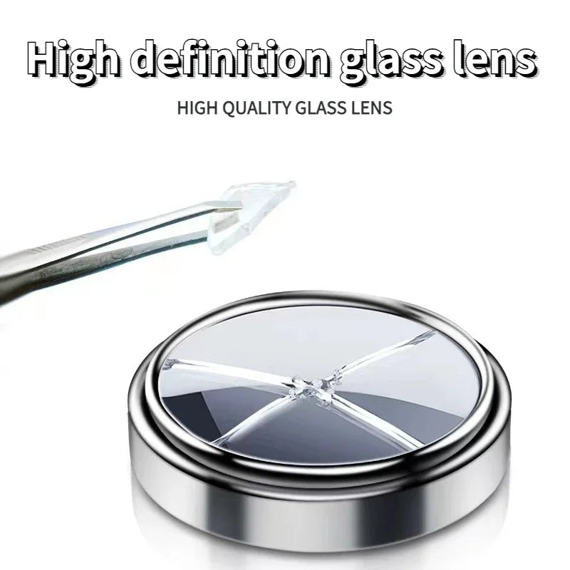 Miroir d'angle mort convexe à cadre rond, 2 pièces, sécurité de conduite, grand angle à 360 degrés, rétroviseur transparent réglable, accessoires de voiture