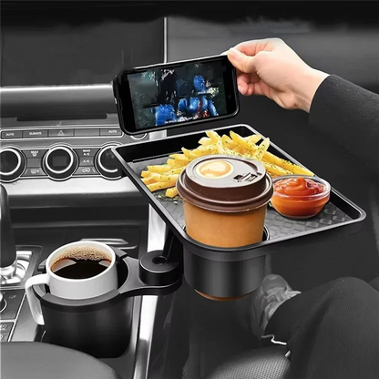 Plateau porte-gobelet universel pour voiture de haute qualité - 360 °     Organisateur rotatif réglable à double tasse