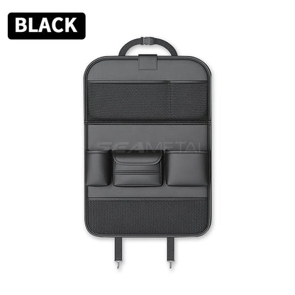 SEAMETAL – organisateur de dossier de siège de voiture, sac de rangement de siège arrière de voiture avec plateau de Table pliable, support de tablette, boîte à mouchoirs, accessoires de voiture