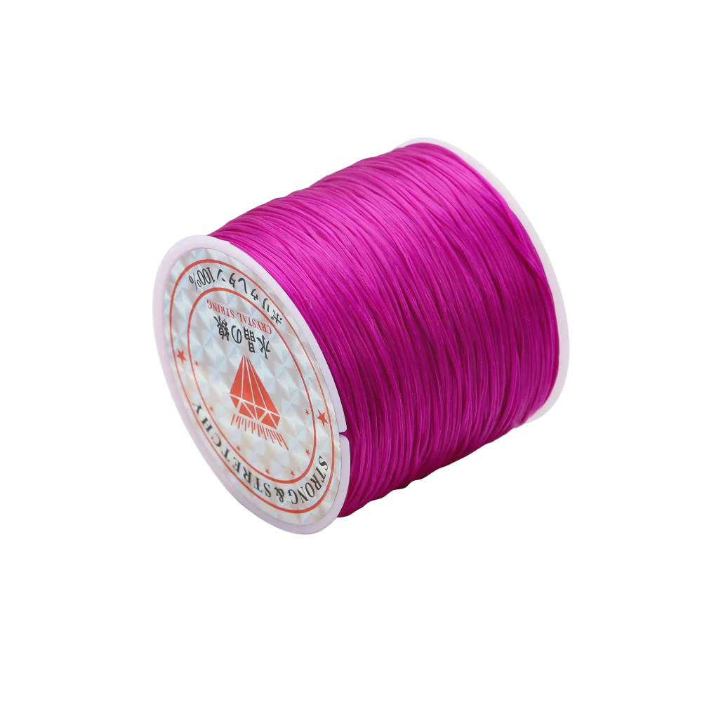 Fil élastique rond en cristal, 10 mètres, 0.7mm, cordon extensible en caoutchouc et Nylon pour la fabrication de bijoux, Bracelet de perles