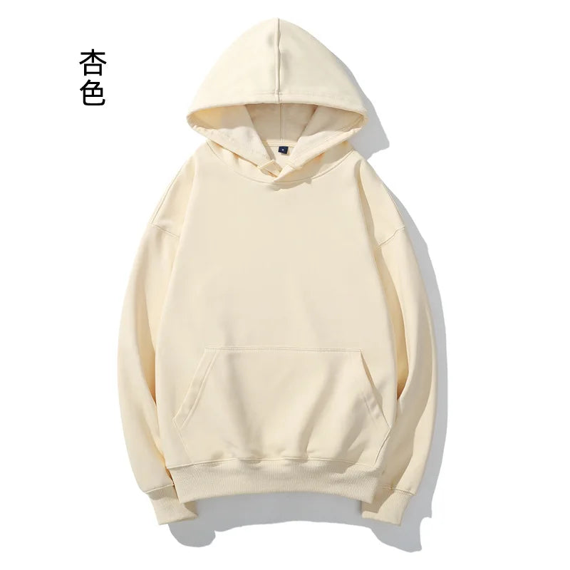 Pull en peluche à épaules dénudées pour hommes, Logo personnalisé, ample, couleur unie, grande taille, Hip-hop, rue, pull vierge