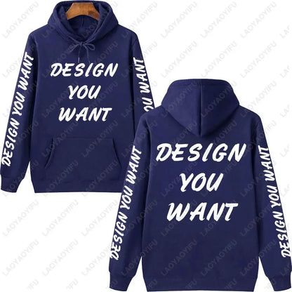 Sweat-shirt personnalisé avec photo, sweat-shirt confortable et chaud pour l'automne, unisexe, décontracté, texte imprimé personnalisé, sweat-shirt DIY tendance
