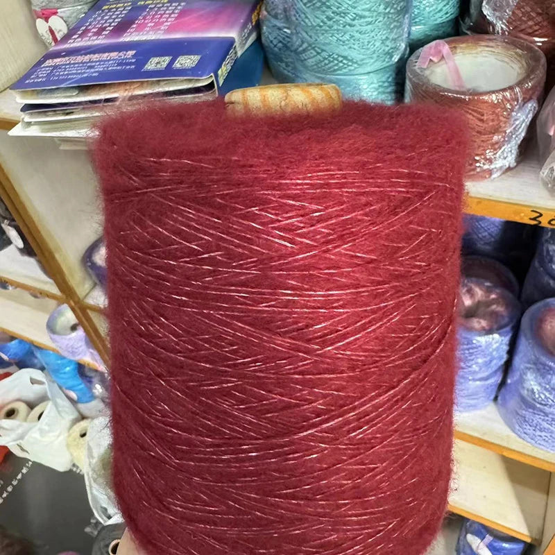 1 régiment de 500 grammes de laine Mohair ultra douce près du corps sans collant, foulards tricotés à la main, fil de pull