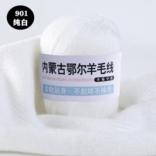 Fil de laine pour enfants, crochet à la main pour chapeaux, écharpes, chandails, optique moyenne, doux pour la peau, doux, 6 rôles, 100 g/ensemble