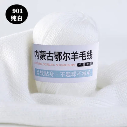 Fil de laine pour enfants, crochet à la main pour chapeaux, écharpes, chandails, optique moyenne, doux pour la peau, doux, 6 rôles, 100 g/ensemble
