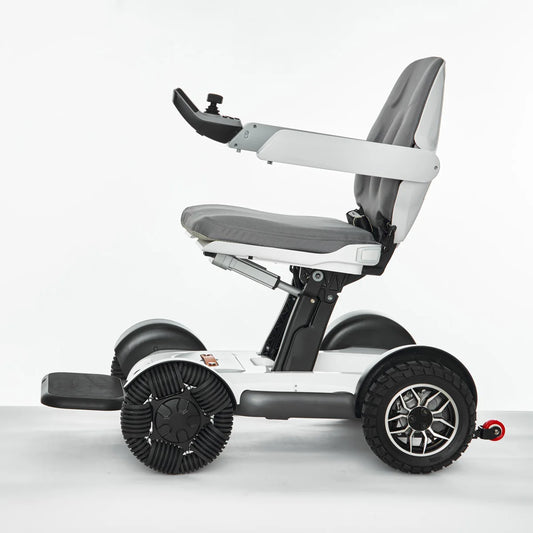 Compact Pliant Automatique 360 °   Contrôleur Portable Mobile Robot intelligent fauteuil roulant électrique fauteuil roulant électrique pliable personnes âgées
