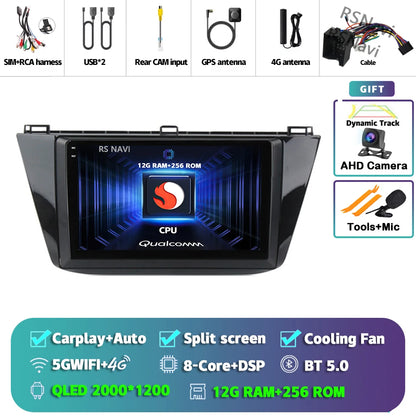 Android 15 Carplay Auto 2K écran autoradio lecteur multimédia pour Volkswagen Tiguan 2 Mk 2016 2017-2019 2 din Autoradio stéréo