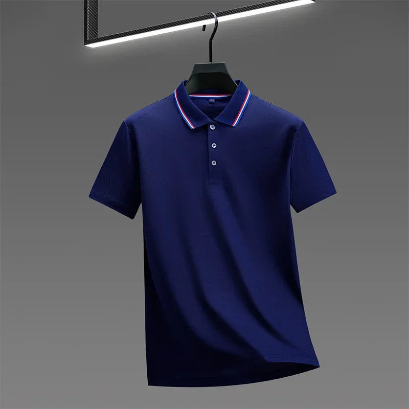 Polo décontracté à manches courtes pour hommes, couleur unie, haut polyvalent, à la mode et confortable, nouvelle collection été 2025