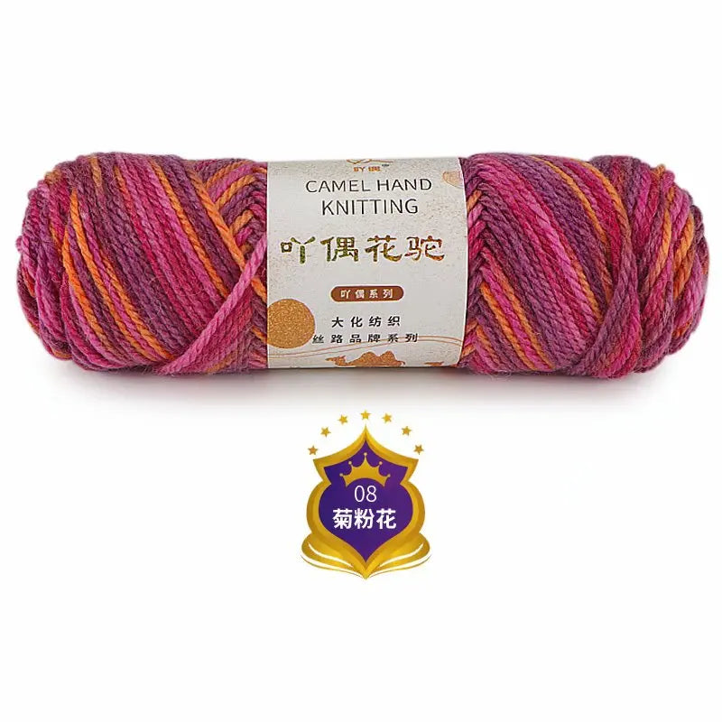 Fil de Barrage pour Ogo Tricot en Coton Mélangé, Peigné, Crochet Arc-en-ciel, DIY, Pull, Chapeau, 3mm, 100g