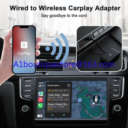 محول Apple عالي الجودة لاسلكي Ai Carplay سلكي إلى لاسلكي Apple Auto Carplay دونجل لـ Oem Carplay Apple Auto