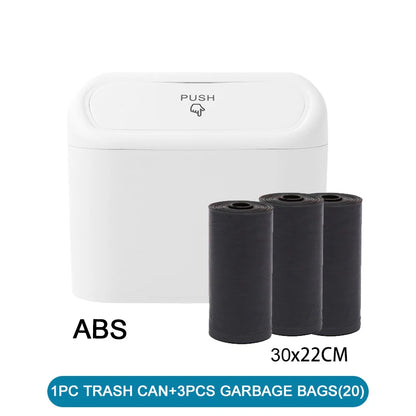 Poubelle de voiture (avec couvercle), 1/2/3 pièces, contient 60 (300) sacs poubelles, poubelle de petite voiture, Mini accessoires de voiture anti-fuite
