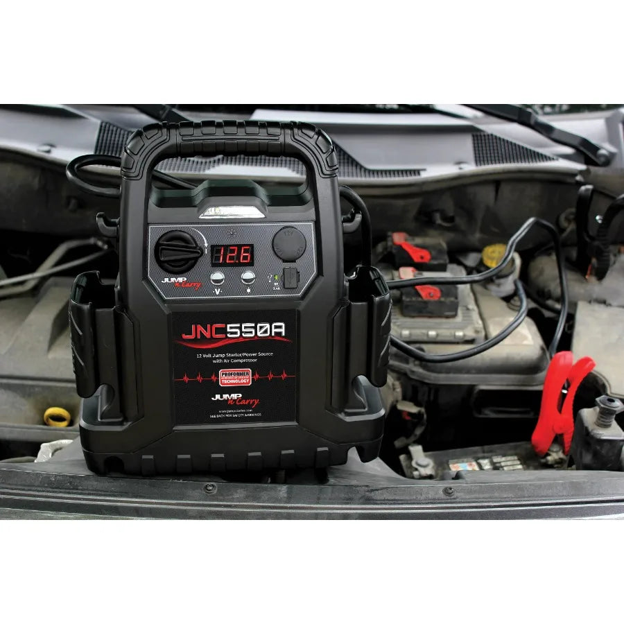 Clore Jump-N-Carry JNC550A 12V 1100 ذروة أمبير Jump Starter مع نظام هوائي