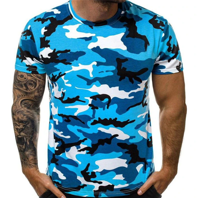 CamSolomon-T-shirt à manches courtes pour homme, streetwear en coton, col rond, décontracté, salle de sport, mode estivale, nouveau