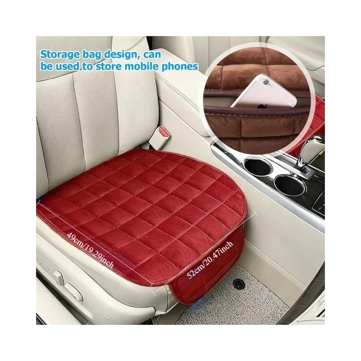 Housse de siège de voiture, coussin chaud d'hiver, antidérapant, universel, pour chaise avant, coussin respirant pour véhicule, protection automobile