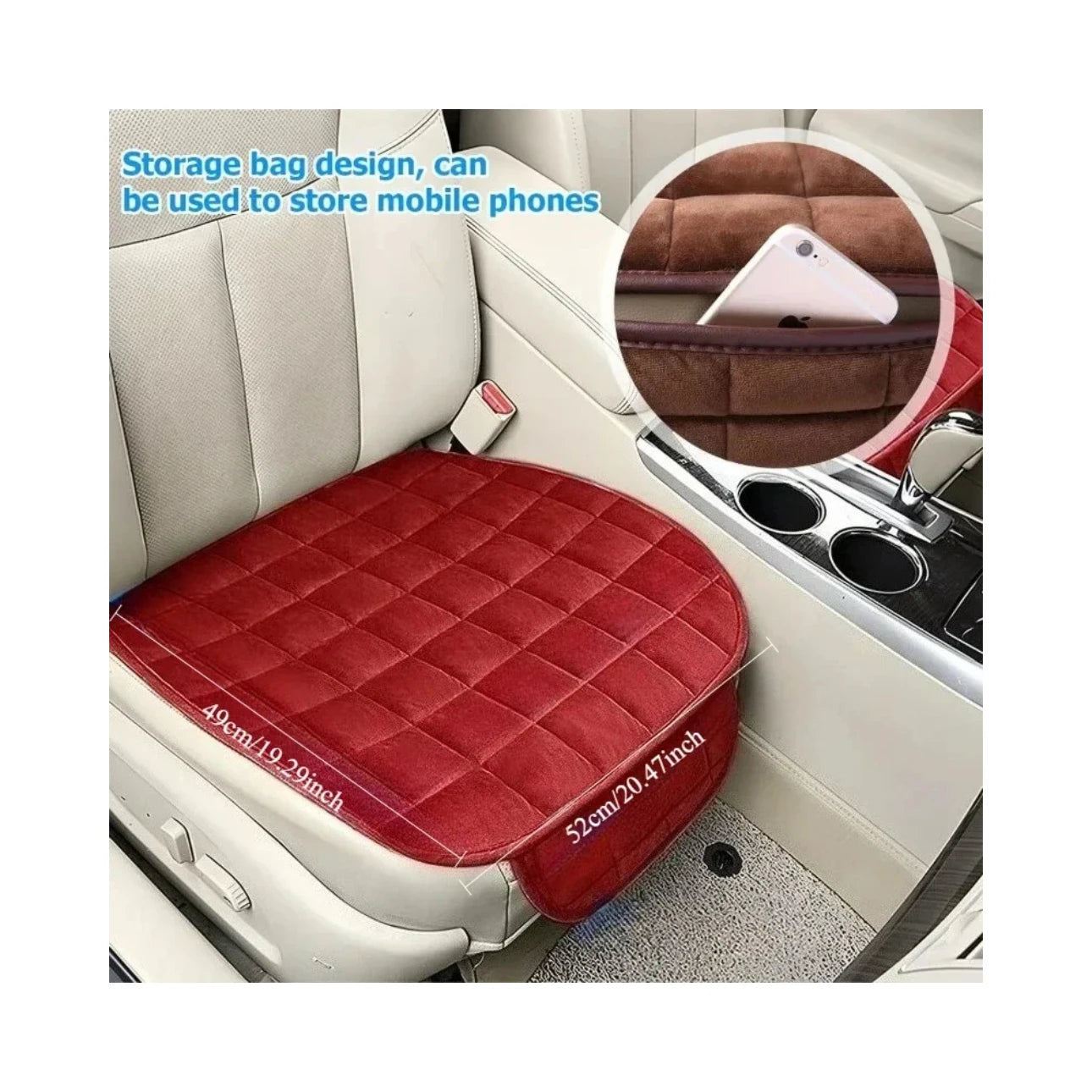 Housse de siège de voiture, coussin chaud d'hiver, antidérapant, universel, pour chaise avant, coussin respirant pour véhicule, protection automobile