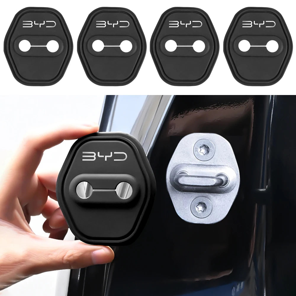 Autocollants de couverture de serrure de porte de voiture en Silicone, pour BYD F0 G3 I3 M6 G3 G5 T3 F3 F0 S6 S7 E5 E6 L3 Tang Atto3, joint de chanson EV Sealion 7 Vitre