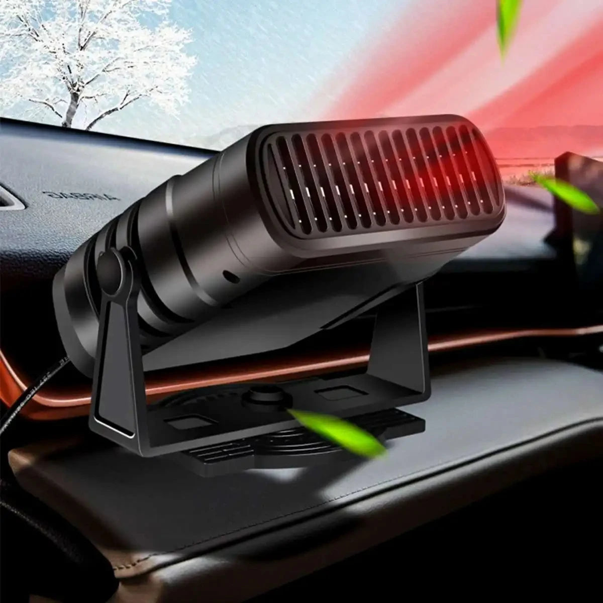 Chauffage de voiture électrique ventilateur de refroidissement d'air 12 V/24 V désembueur Portable dégivreur ventilateur de chauffage 120 W sèche-brise désembuage accessoires