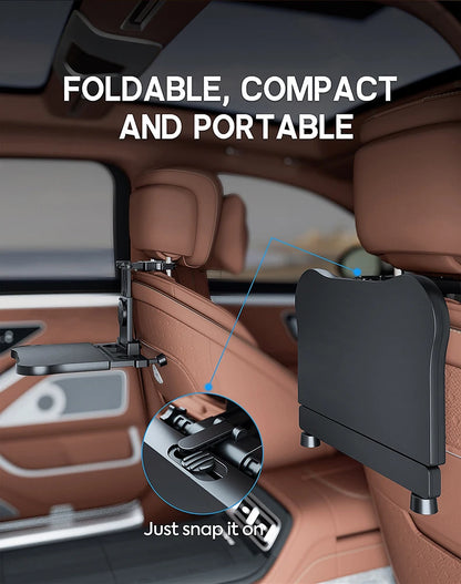Plateau de voyage multifonctionnel haut de gamme pour voiture, pliable, avec porte-gobelet, adaptable à la plupart des voitures, idéal pour les voyages en voiture