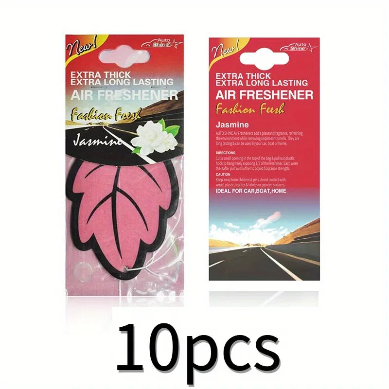 Désodorisant de voiture en papier de thé parfumé naturel, 3 à 60 pièces, parfum de vanille suspendu automatiquement en forme de feuille, accessoires d'intérieur de voiture