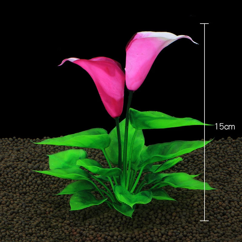 Plantes artificielles décoratives pour aquarium, herbe aquatique en plastique pour décorations d'aquarium, accessoires pour aquarium, plantas acuario